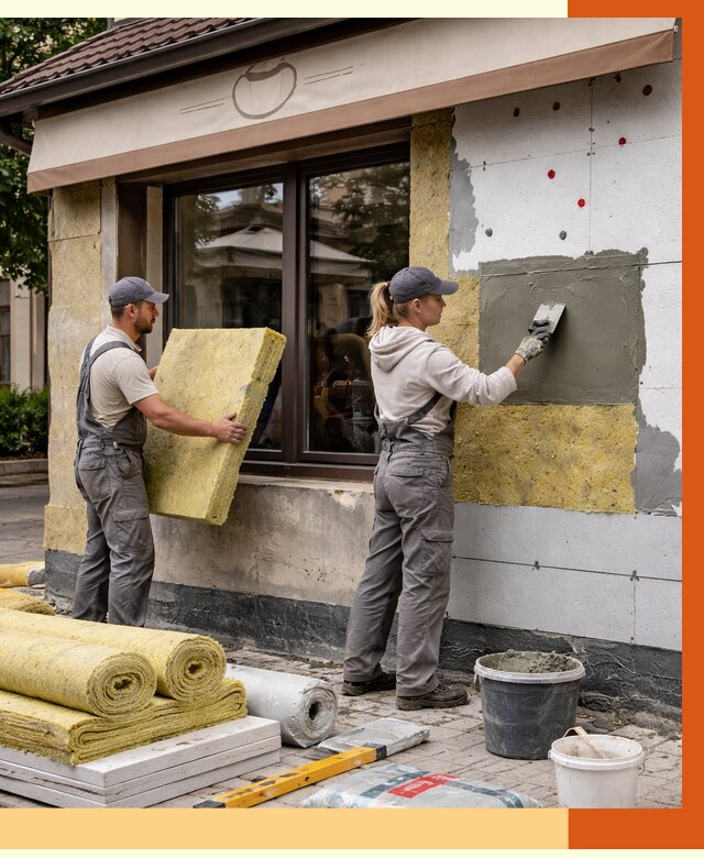 Утепление кафе в Волгограде от 4364 руб/м2 — комплексно под ключ | ТепломастерВлг